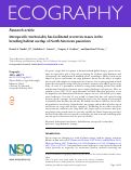 Cover page: Interspecific territoriality has facilitated recent increases in the breeding habitat overlap of North American passerines