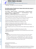 Cover page: Decoding spoken English from intracortical electrode arrays in dorsal precentral gyrus.