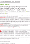 Cover page: Histamine H2 Receptor Antagonists and Heart Failure Risk in Postmenopausal Women: The Women’s Health Initiative