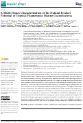 Cover page: A Multi-Omics Characterization of the Natural Product Potential of Tropical Filamentous Marine Cyanobacteria.