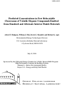 Cover page: Predicted concentrations in new relocatable classrooms of volatile 
organic compounds emitted from standard and alternate interior finish 
materials