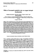 Cover page: Effect of increased metabolic rate on oxygen isotopic fractionation.