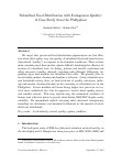 Cover page: Subsidized Food Distribution with Endogenous Quality: A Case Study from the Philippines