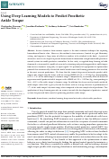 Cover page: Using Deep Learning Models to Predict Prosthetic Ankle Torque