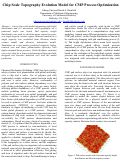 Cover page: Chip Scale Topography Evolution Model for CMP Process Optimization