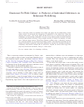 Cover page: Emotional Fit With Culture: A Predictor of Individual Differences in Relational Well-Being