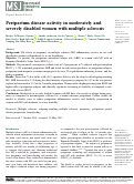 Cover page: Peripartum disease activity in moderately and severely disabled women with multiple sclerosis