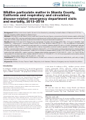 Cover page: Wildfire particulate matter in Shasta County, California and respiratory and circulatory disease-related emergency department visits and mortality, 2013–2018