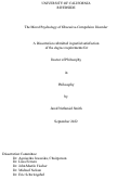 Cover page: The Moral Psychology of Obsessive-Compulsive Disorder