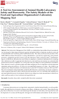 Cover page: A Tool for Assessment of Animal Health Laboratory Safety and Biosecurity: The Safety Module of the Food and Agriculture Organizations Laboratory Mapping Tool.