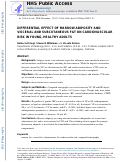 Cover page: Differential effect of marrow adiposity and visceral and subcutaneous fat on cardiovascular risk in young, healthy adults