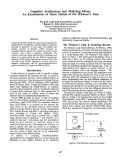 Cover page: Cognitive Architecture and Modeling Idiom: An Examination of Three Models of the Wickens's Task