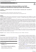 Cover page: Hormone concentrations of dominant follicles in the TALES randomized controlled trial comparing letrozole with tamoxifen.