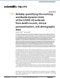 Cover page: Reliably quantifying the evolving worldwide dynamic state of the COVID-19 outbreak from death records, clinical parametrization, and demographic data