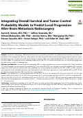 Cover page: Integrating Overall Survival and Tumor Control Probability Models to Predict Local Progression After Brain Metastasis Radiosurgery.