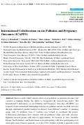 Cover page: International Collaboration on Air Pollution and Pregnancy Outcomes (ICAPPO)