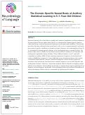 Cover page: The Domain-Specific Neural Basis of Auditory Statistical Learning in 5-7-Year-Old Children.