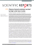 Cover page: Plasma channel undulator excited by high-order laser modes