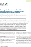 Cover page: Tissue-Specific Transcriptomes Reveal Gene Expression Trajectories in Two Maturing Skin Epithelial Layers in Zebrafish Embryos