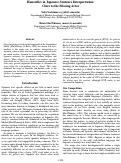 Cover page: Honorifics in Japanese Sentence Interpretation: Clues to the Missing Actor