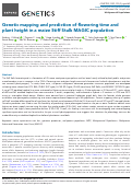 Cover page: Genetic mapping and prediction of flowering time and plant height in a maize Stiff Stalk MAGIC population