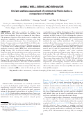 Cover page: On-farm welfare assessment of commercial Pekin ducks: a comparison of methods