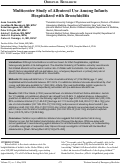 Cover page: Multicenter Study of Albuterol Use Among Infants Hospitalized with Bronchiolitis