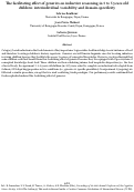 Cover page: The facilitating effect of generics on inductive reasoning in 3 to 5 years old children: interindividual variability and domain-specificity