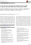 Cover page: Genetic associations with lipoprotein subfraction measures differ by ethnicity in the multi-ethnic study of atherosclerosis (MESA)