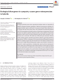 Cover page: Ecological divergence in sympatry causes gene misexpression in hybrids