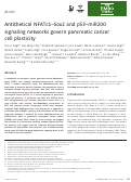 Cover page: Antithetical NFATc1–Sox2 and p53–miR200 signaling networks govern pancreatic cancer cell plasticity