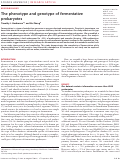 Cover page: The phenotype and genotype of fermentative prokaryotes.