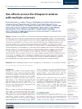 Cover page: Sex effects across the lifespan in women with multiple sclerosis