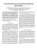 Cover page: Low-Cost Gate Drive for Enhancement Mode SiC JFET Devices