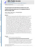 Cover page: The Development of Externalizing Symptoms From Late Childhood Through Adolescence: A Longitudinal Study of Mexican-Origin Youth