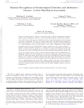 Cover page: Emotion recognition in frontotemporal dementia and Alzheimer's disease: A new film-based assessment.