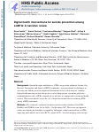 Cover page: Digital health interventions for suicide prevention among LGBTQ: A narrative review.