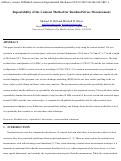 Cover page: Repeatability of the Contour Method for Residual Stress Measurement