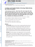 Cover page: Loneliness and symptom burden in oncology patients during the COVID‐19 pandemic