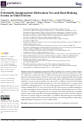 Cover page: Potentially Inappropriate Medication Use and Hard Braking Events in Older Drivers.