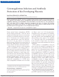 Cover page: Cytomegalovirus Infection and Antibody Protection of the Developing Placenta