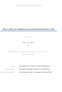 Cover page: Effects of Microwave Radiation on Selected Mechanical Properties of Silk